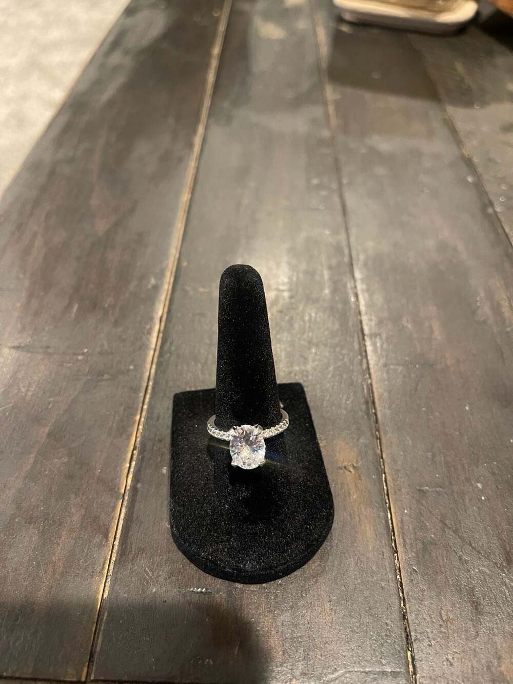 Unbranded Oval Solitaire Ring Silver S925